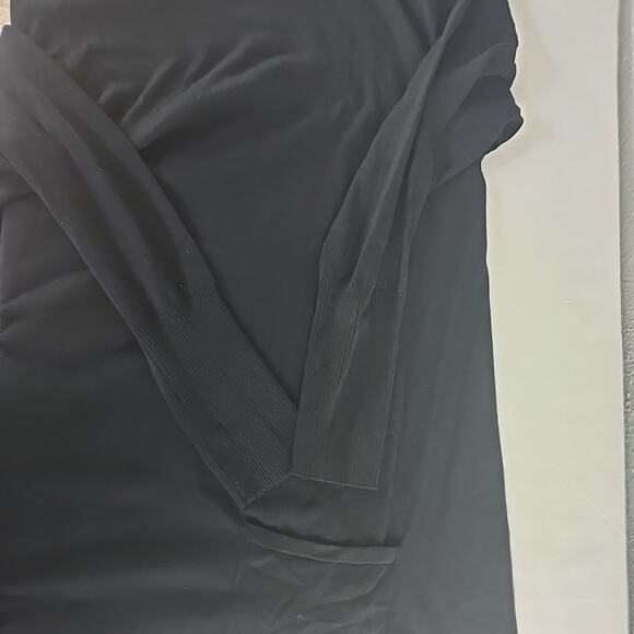 Susan Graver Tunic Long Sleeve Top Size Large Front Pockets Stretch Minimalist - Picture 5 of 7